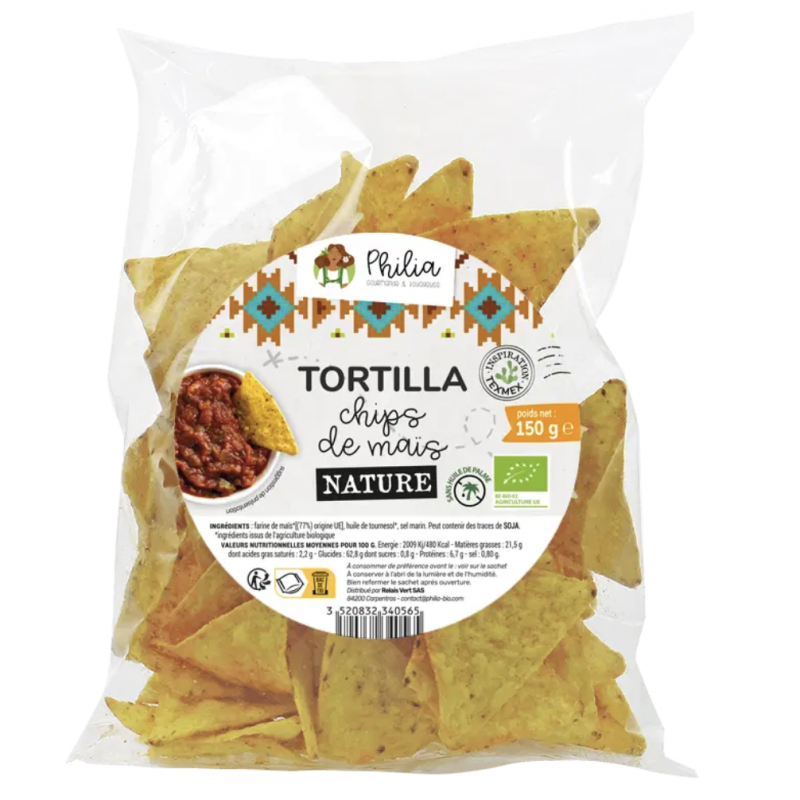 Tortilla Chips Nature Bio (Maïs) 150g