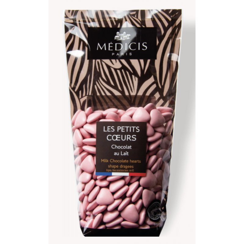 Dragées chocolat au lait coeur - sachet 250g