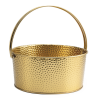 Panier Rond Or avec Anse en Zinc