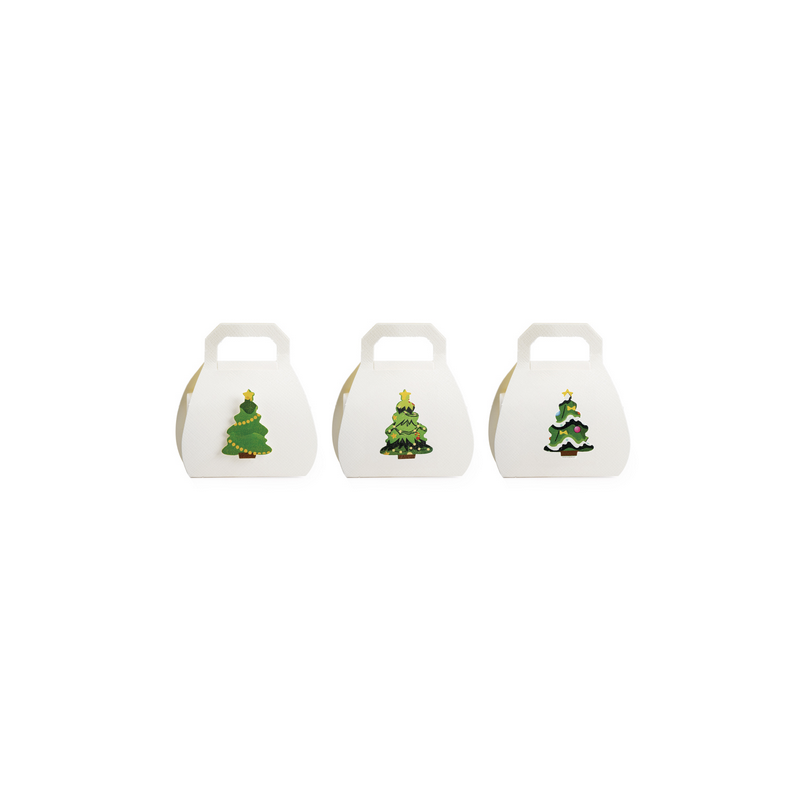 Mini Ballotin seta blanc sapins (vide)
