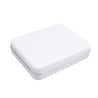 Petite boite metal blanche plate