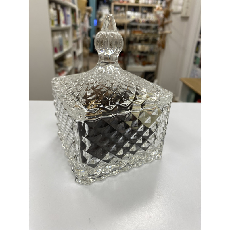 Bonbonniere Carrée en Verre ciselé