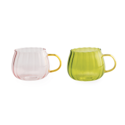 Tasse Bombée Rose ou Vert