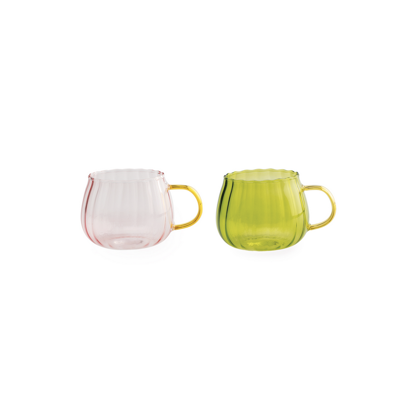 Tasse Bombée Rose ou Vert