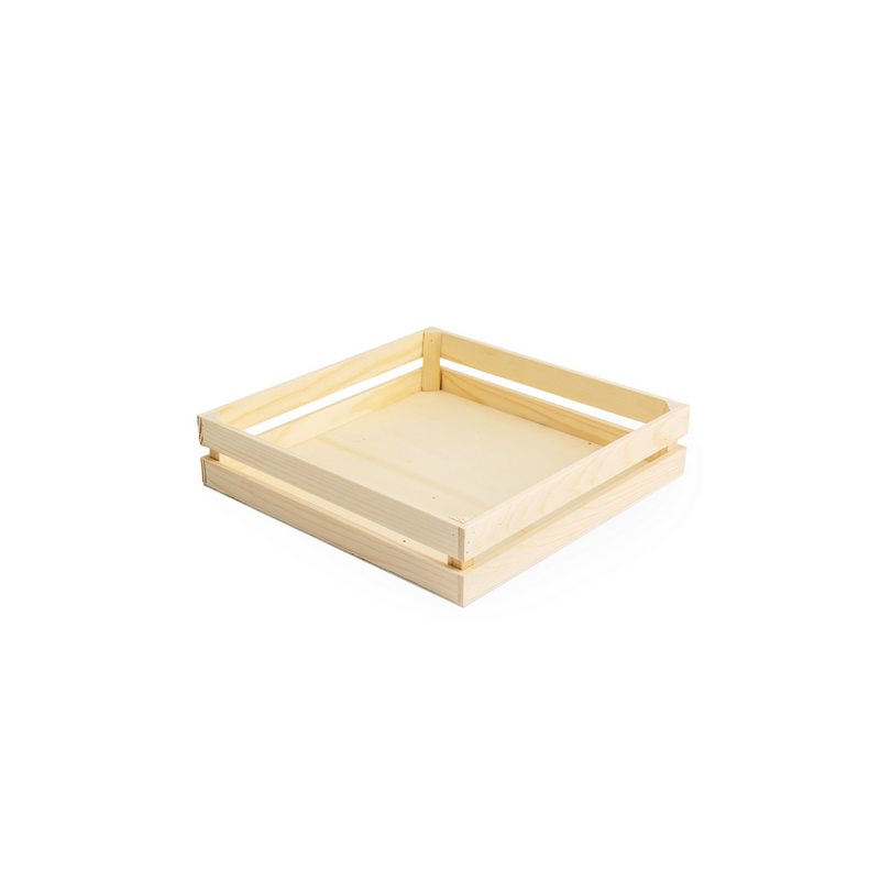 Cageot Carré Naturel n°2 24X24H5CM
