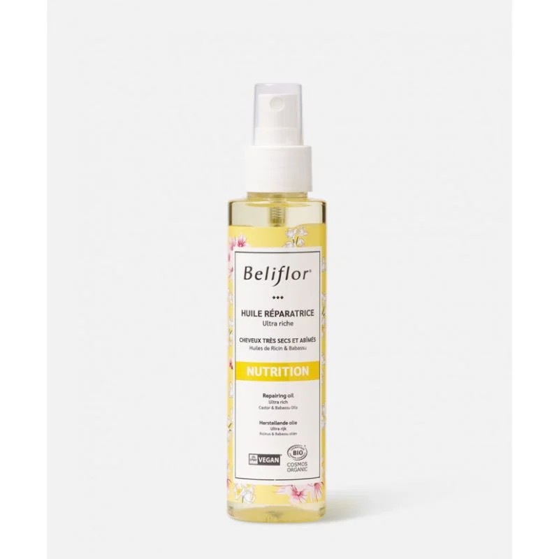 Huile reparatrice cheveux secs