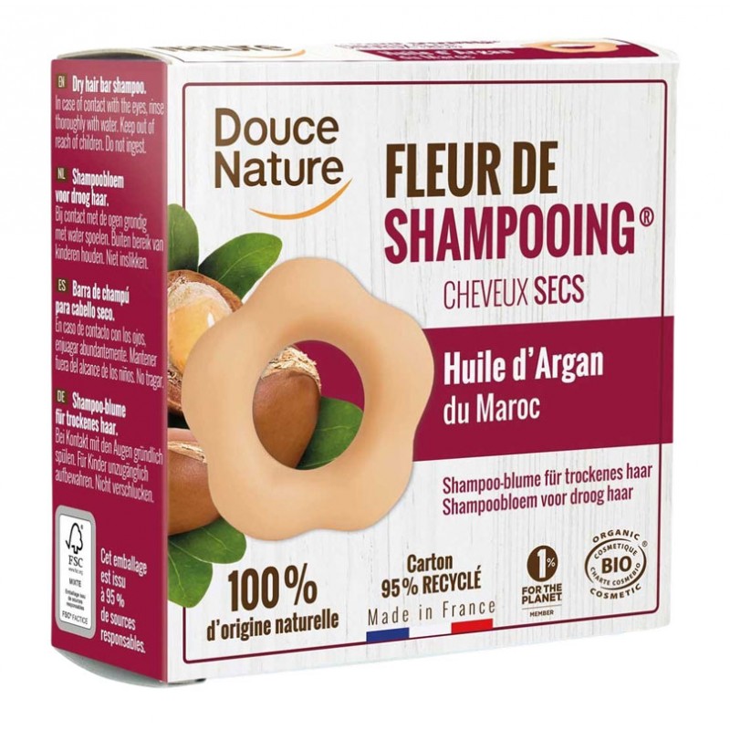 Fleur de shampoing cheveux sacs