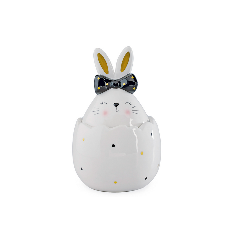 Bonbonnière lapin noeud noir